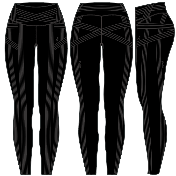 PowerBand Resistance Leggings (Reversible Wear)