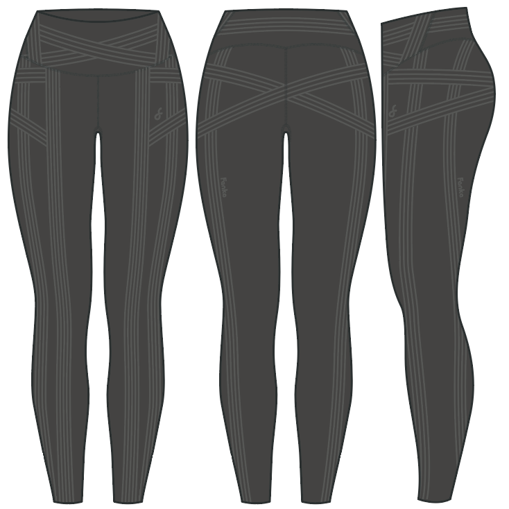 PowerBand Resistance Leggings (Reversible Wear)