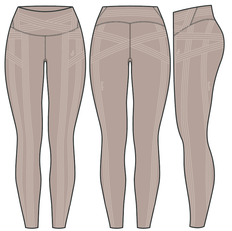 PowerBand Resistance Leggings (Reversible Wear)