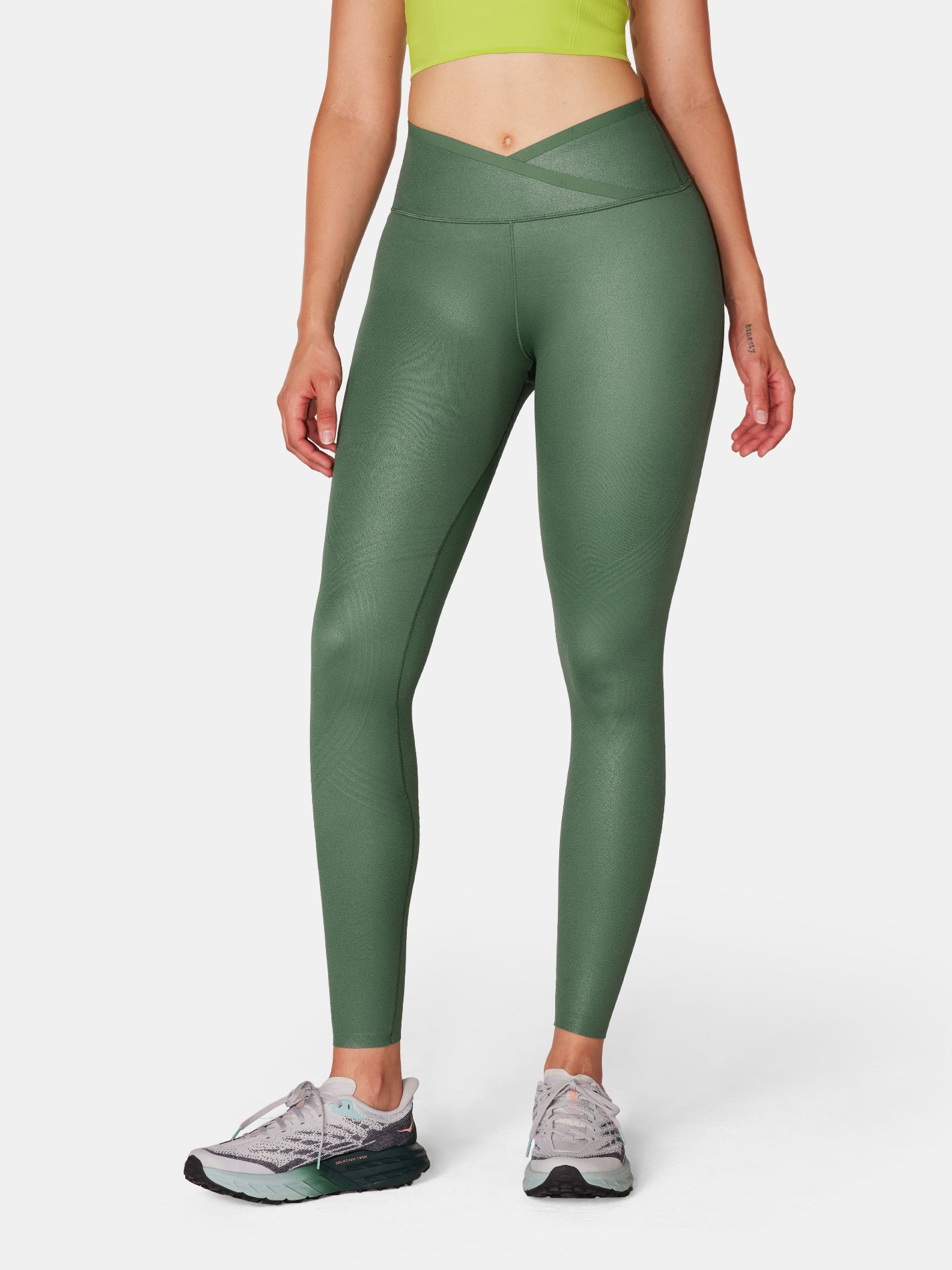 Body Sculpt Faux Leather Leggings (Reversible Wear)