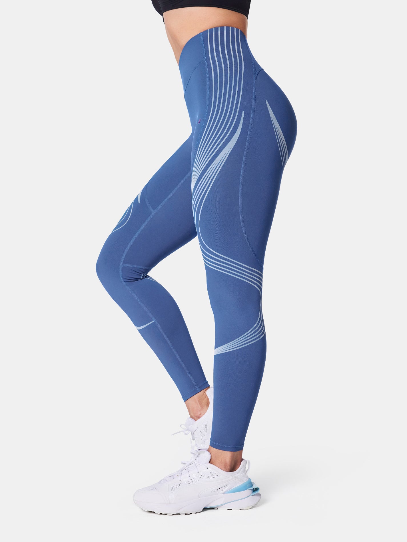 Body Sculpt High Intensity Leggings Blueberry/Coral Blue