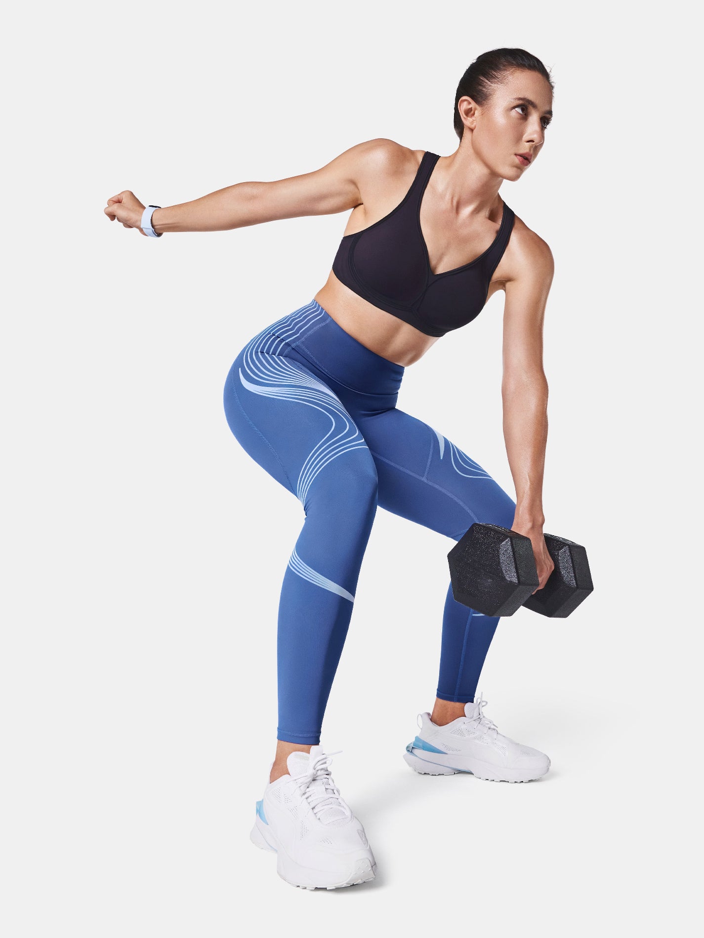 Body Sculpt High Intensity Leggings Blueberry/Coral Blue