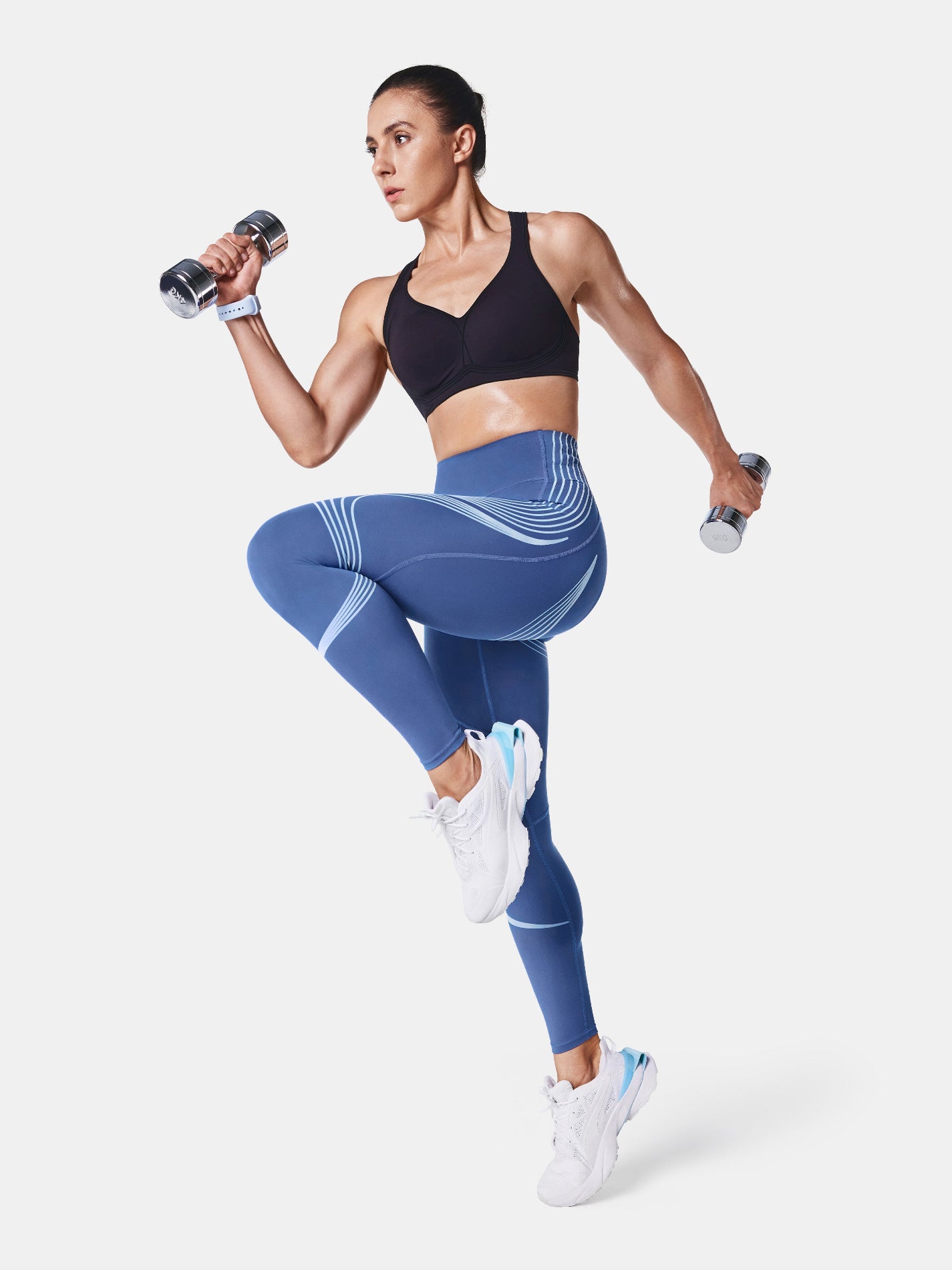 Body Sculpt High Intensity Leggings Blueberry/Coral Blue