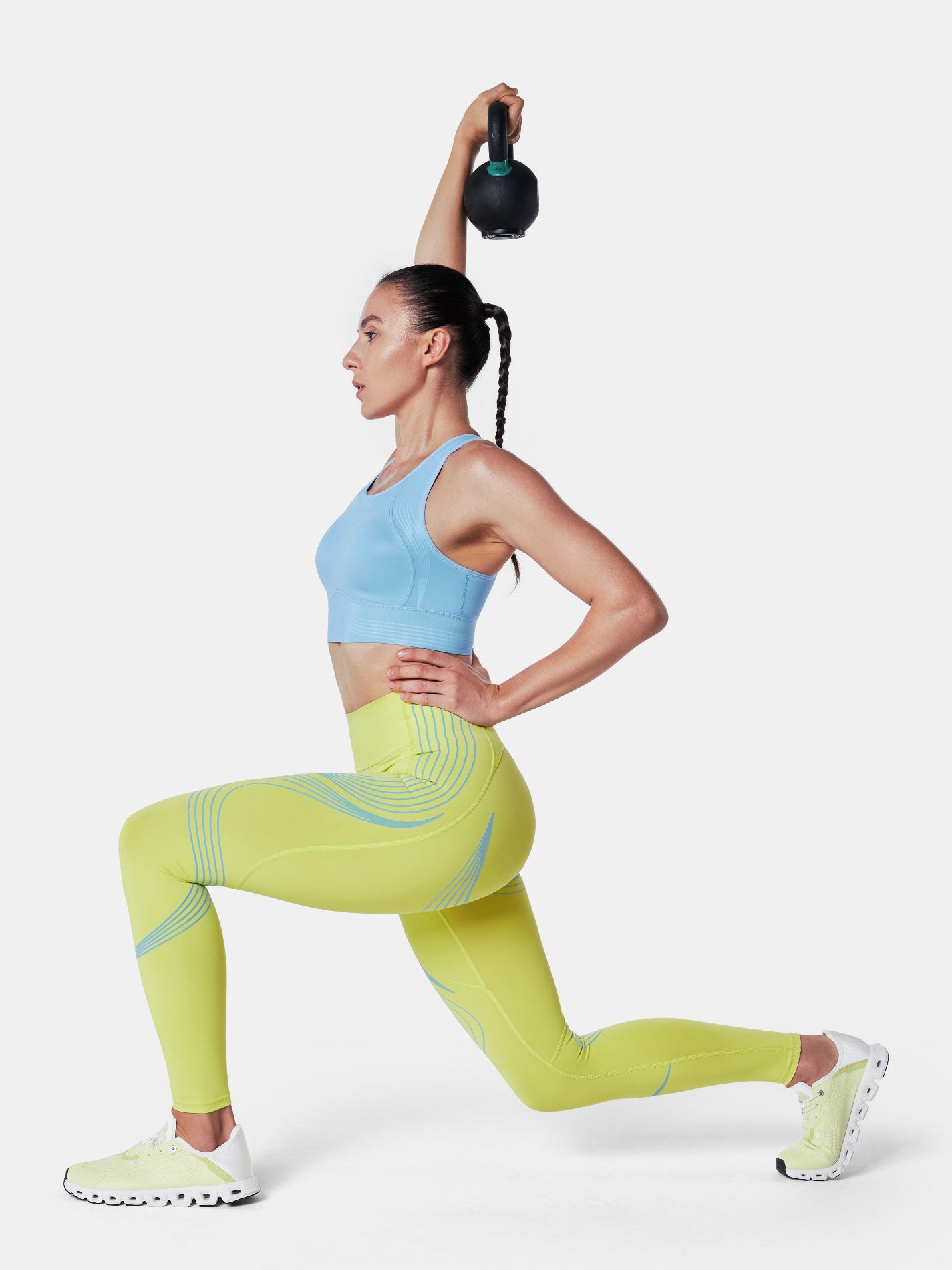 Body Sculpt High Intensity Leggings Lemon/Coral Blue