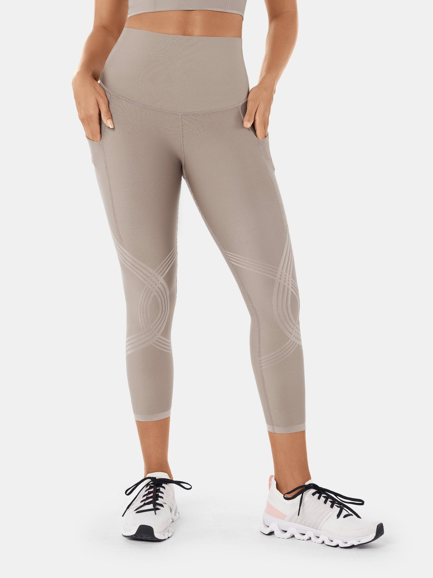 Body Sculpt Side Pocket 7/8 Leggings Tan