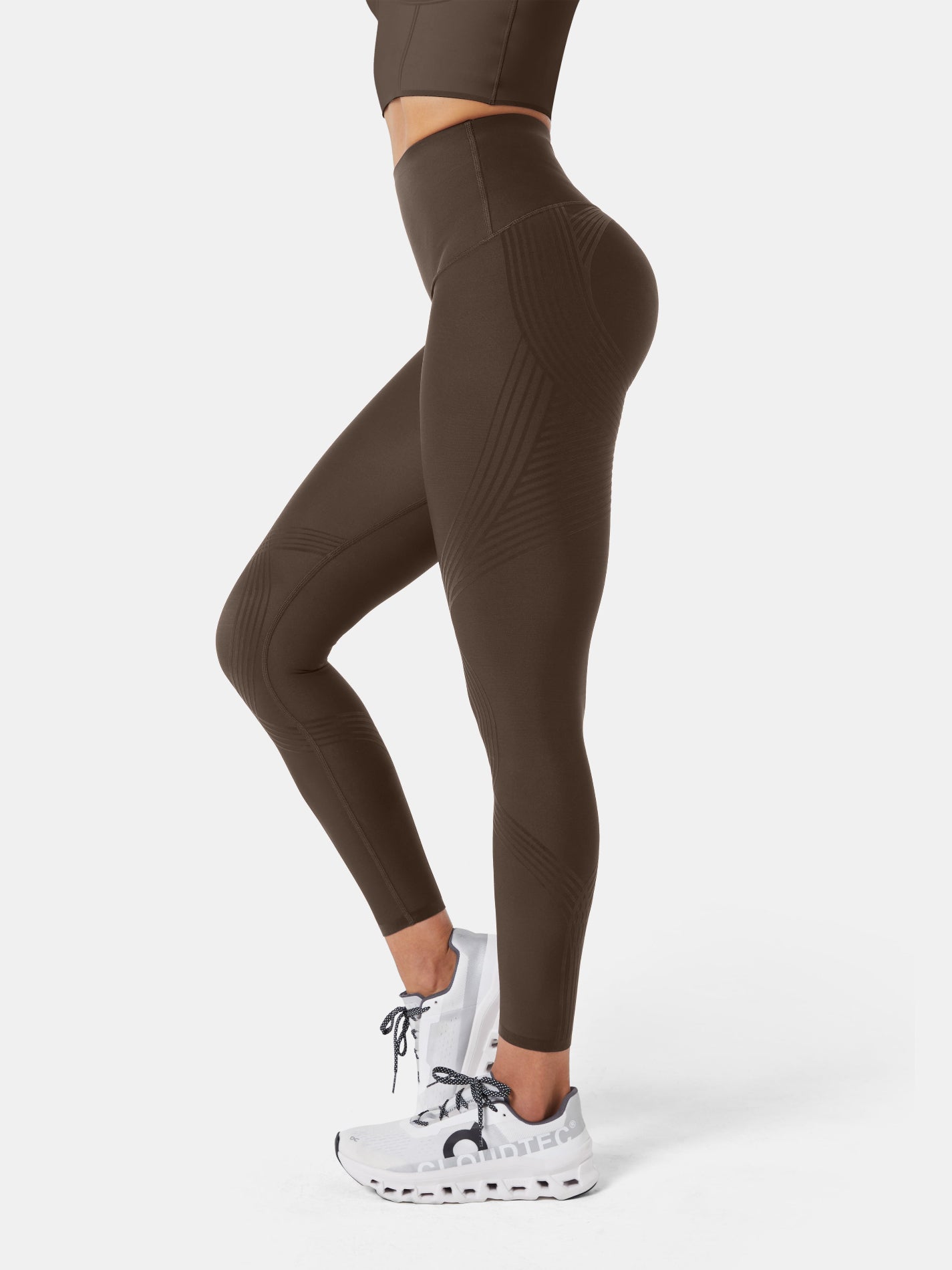 Body Sculpt Side Pocket Leggings Chocolate Brown