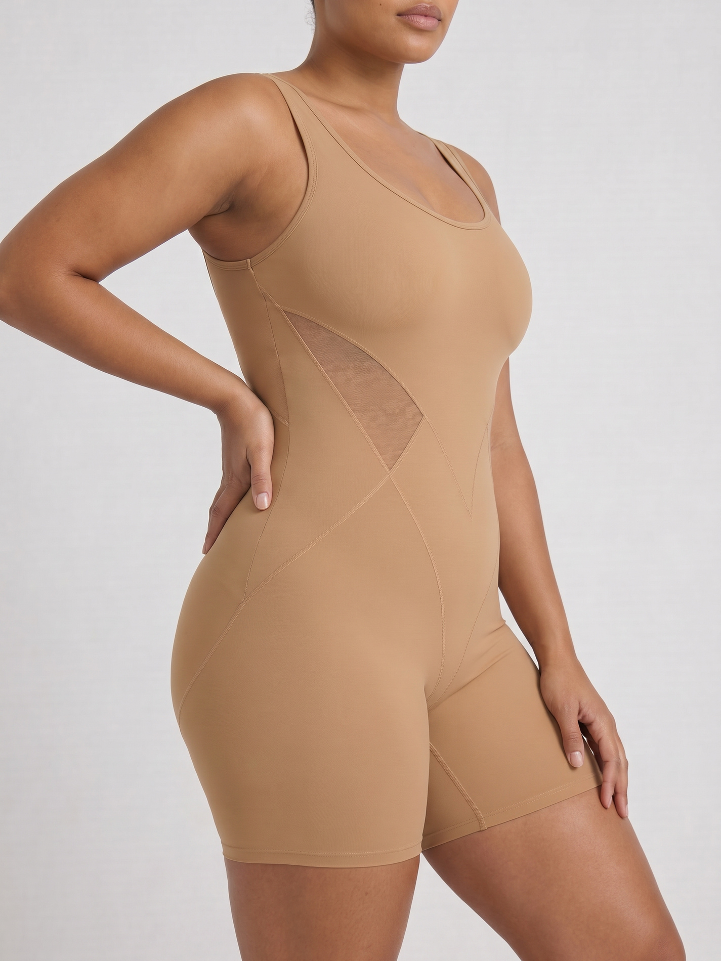 SculptForm Mid-Thigh Bodysuit (Built-in Bra)