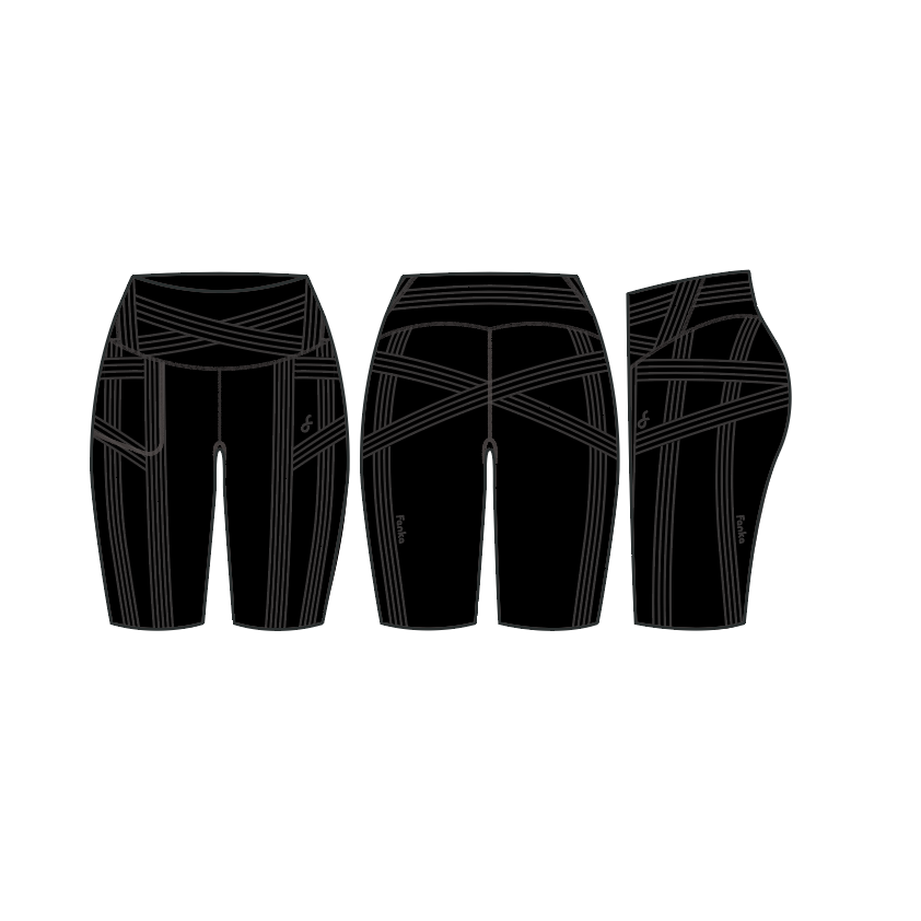 PowerBand Resistance 9 Biker Shorts (Reversible Wear)
