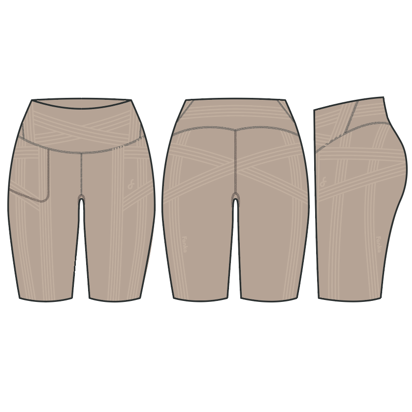 PowerBand Resistance 9 Biker Shorts (Reversible Wear)