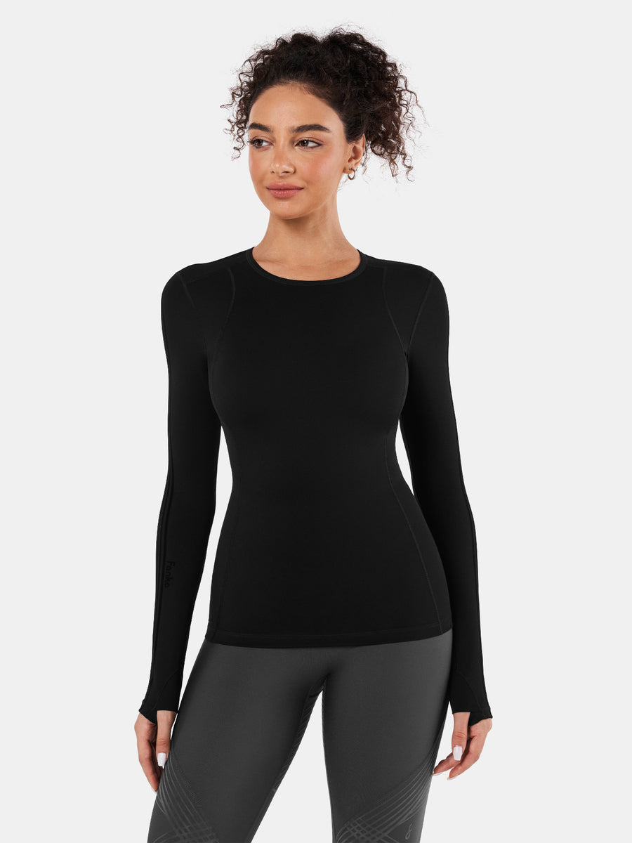 Black Fanka PowerBand Long Sleeve Top