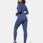PowerBand Resistance Faux Denim Long Sleeve Top