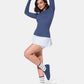 PowerBand Resistance Faux Denim Long Sleeve Top