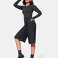 PowerBand Resistance Faux Denim Long Sleeve Top
