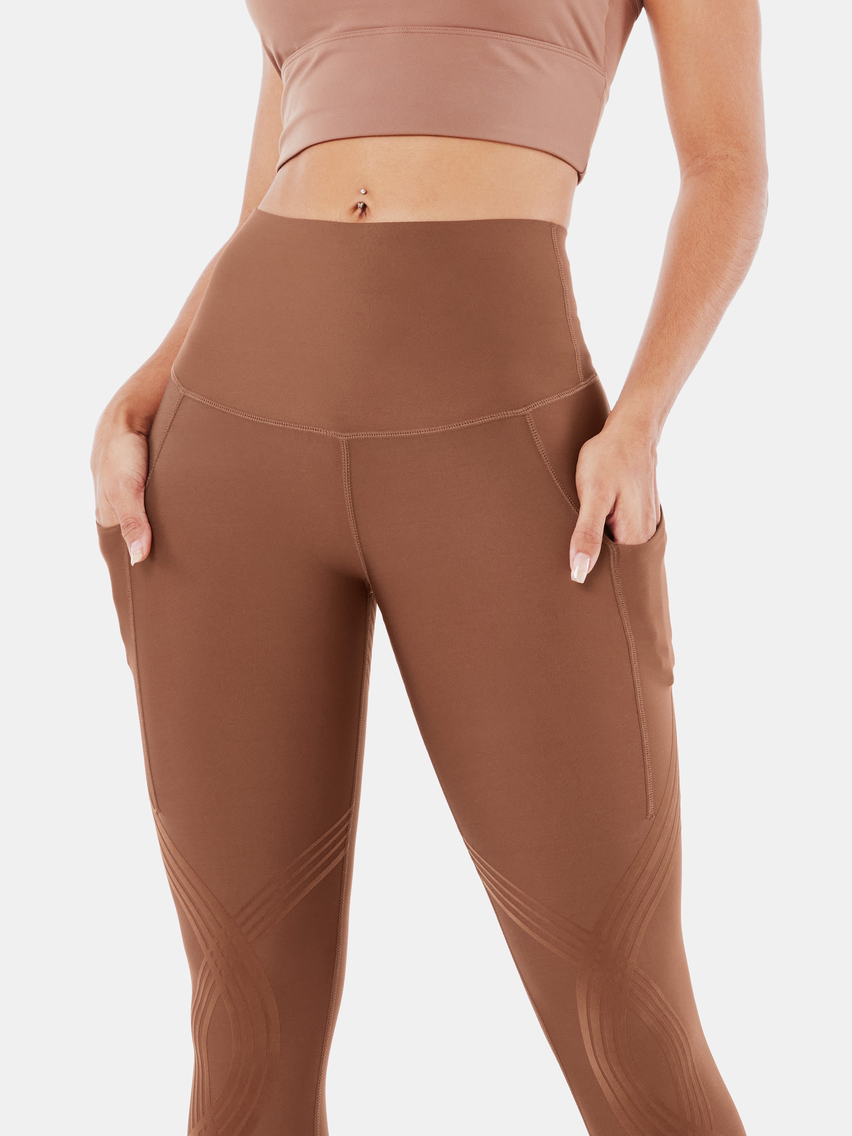 Body Sculpt Side Pocket 7/8 Leggings Clove