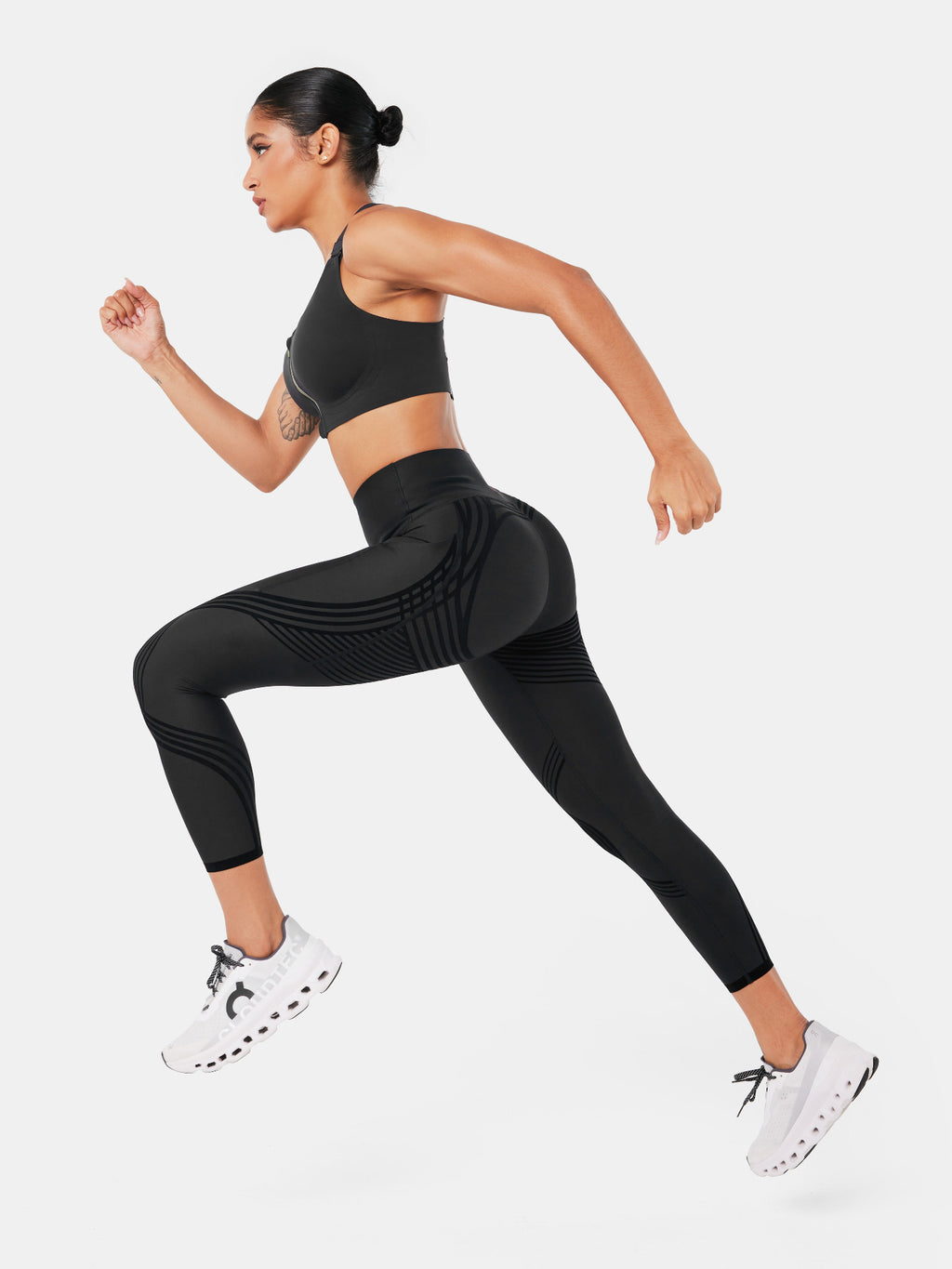 Body Sculpt Side Pocket 7/8 Leggings Black