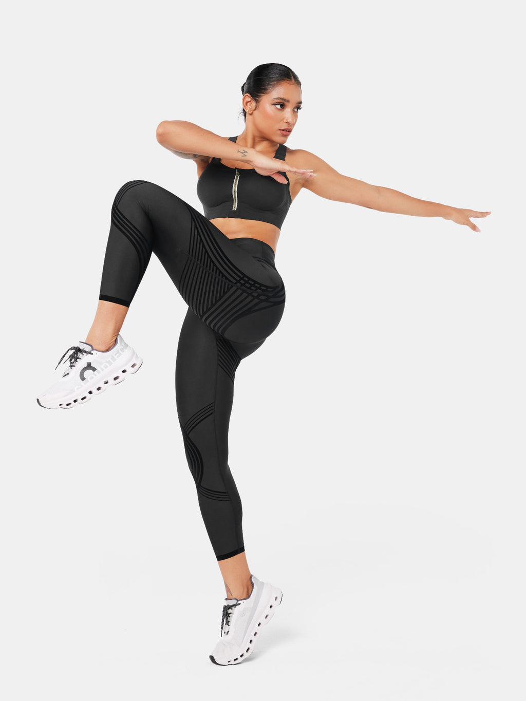 Body Sculpt Side Pocket 7/8 Leggings Black