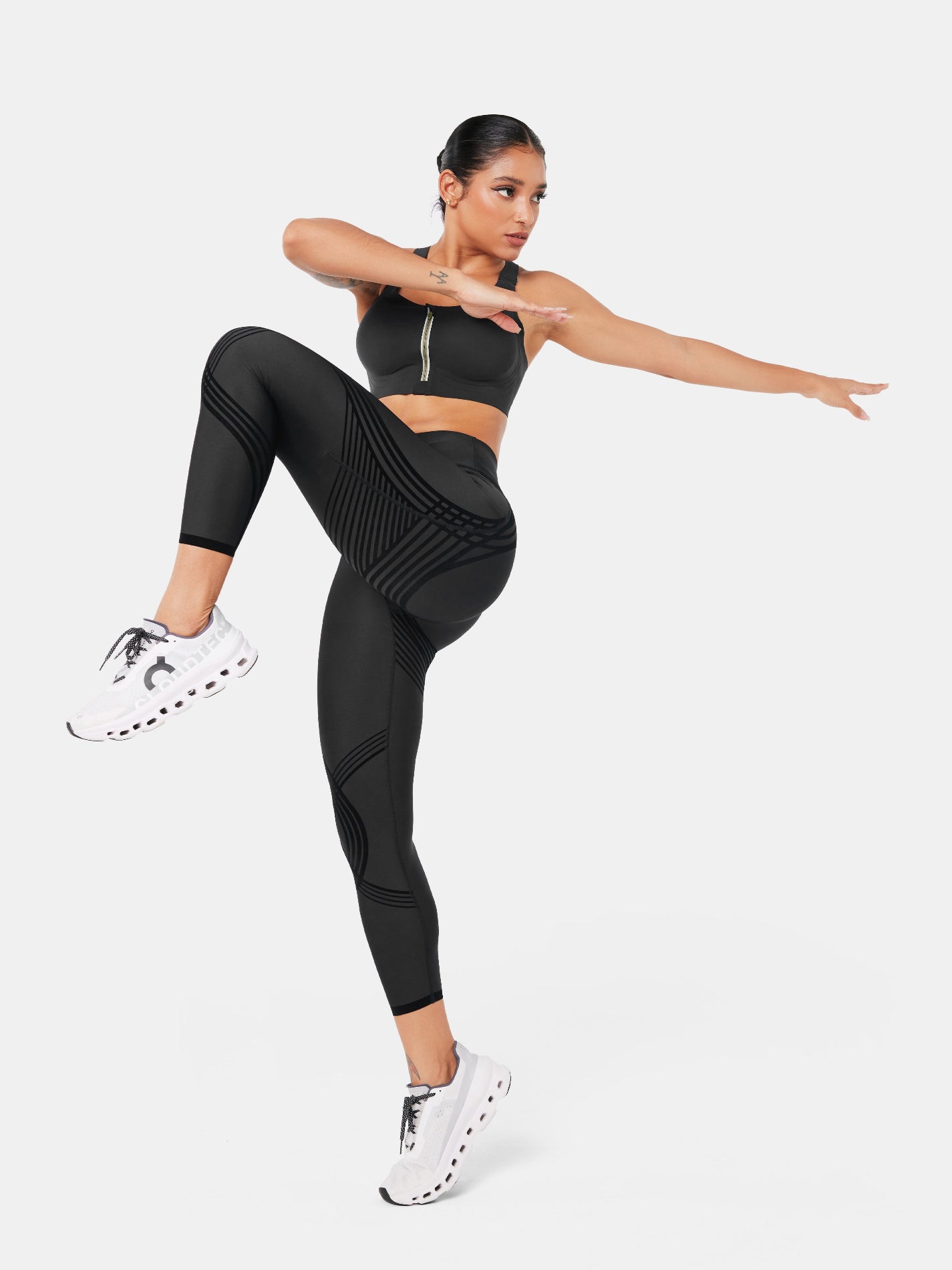 Body Sculpt Side Pocket 7/8 Leggings Black