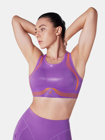 Soutien-gorge de sport en cuir brillant Body Sculpt