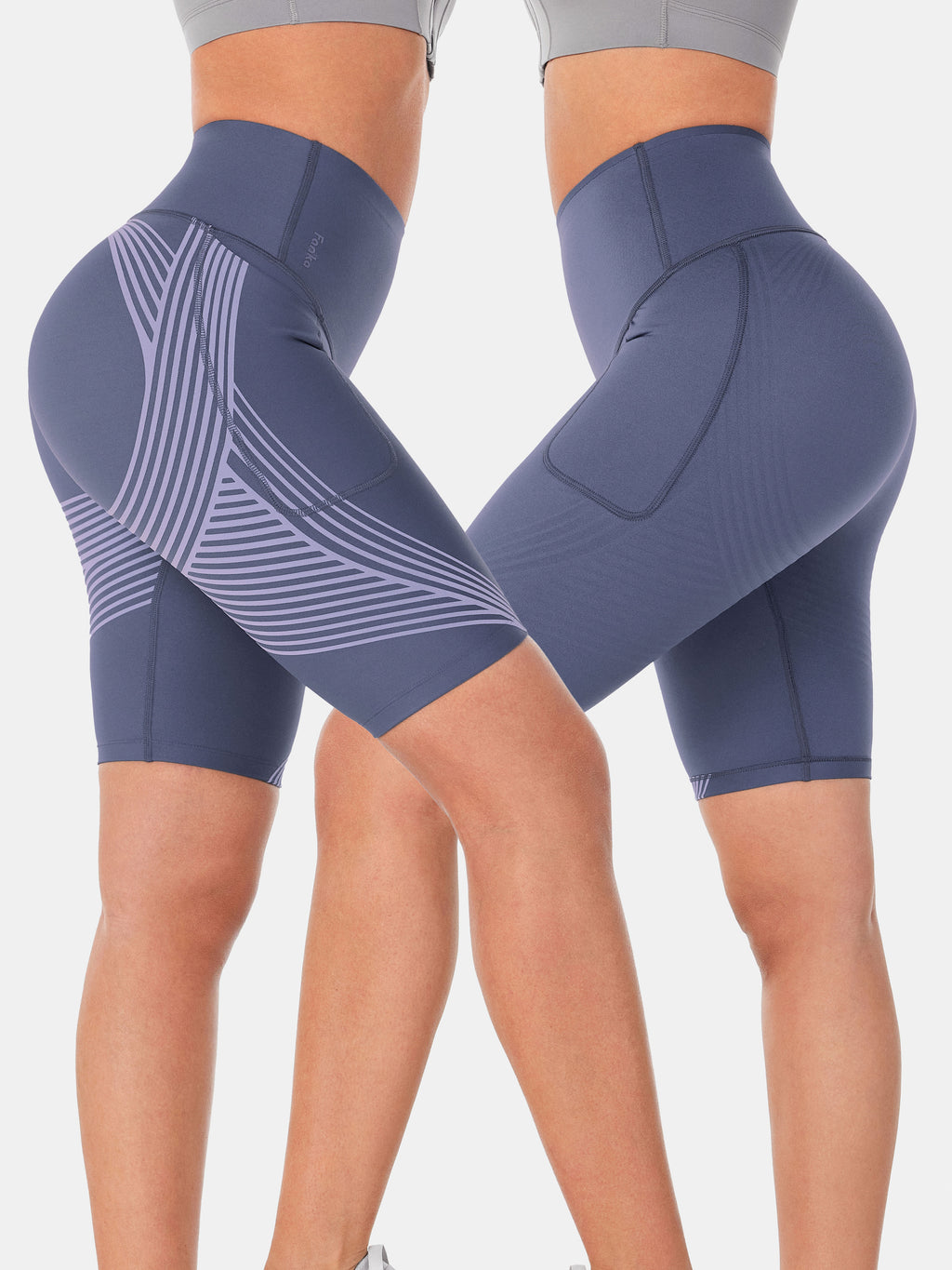 Body Sculpt Side Pocket 9" Biker Shorts (Reversible Wear)