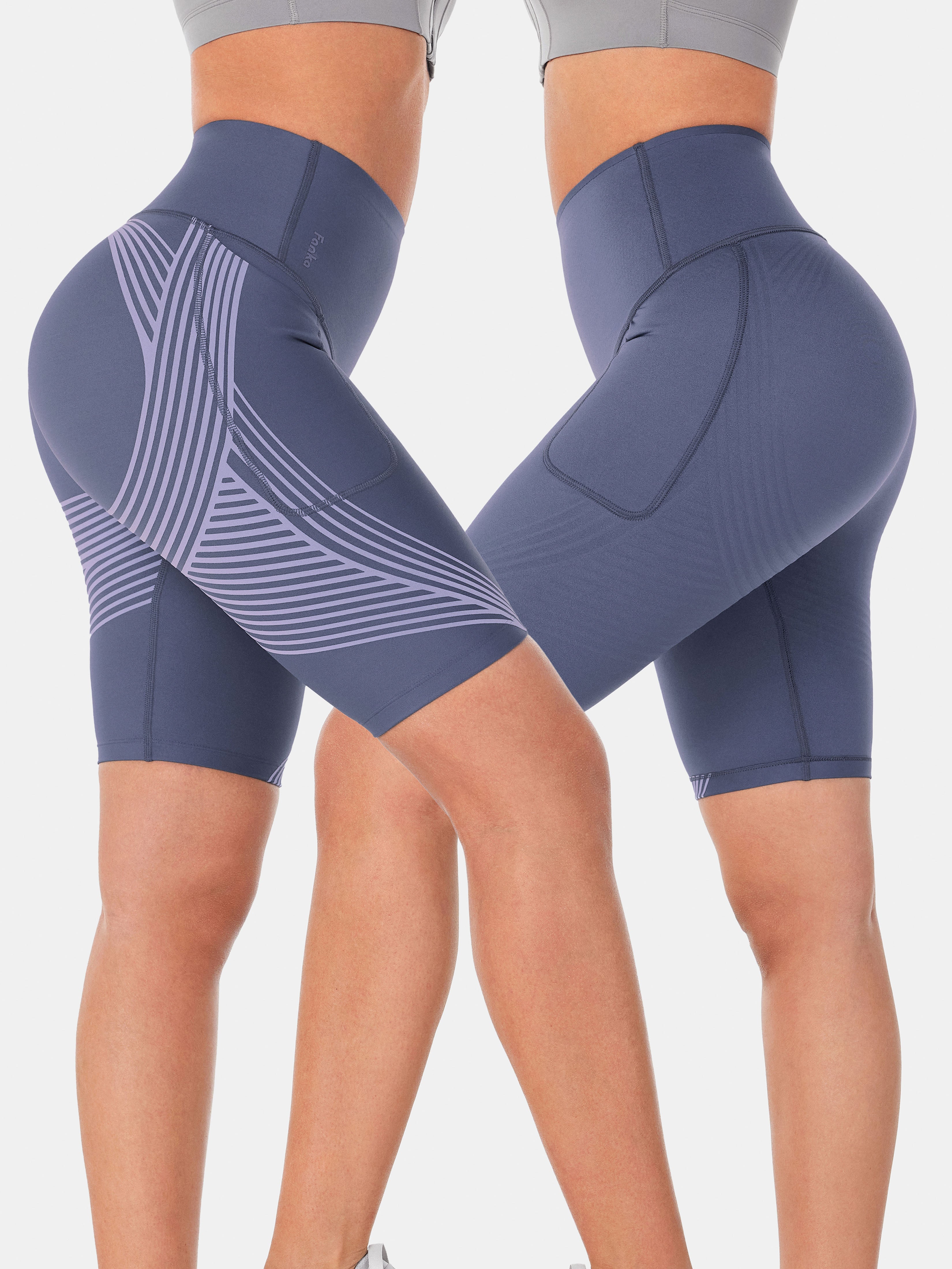 Body Sculpt Side Pocket 9" Biker Shorts (Reversible Wear)