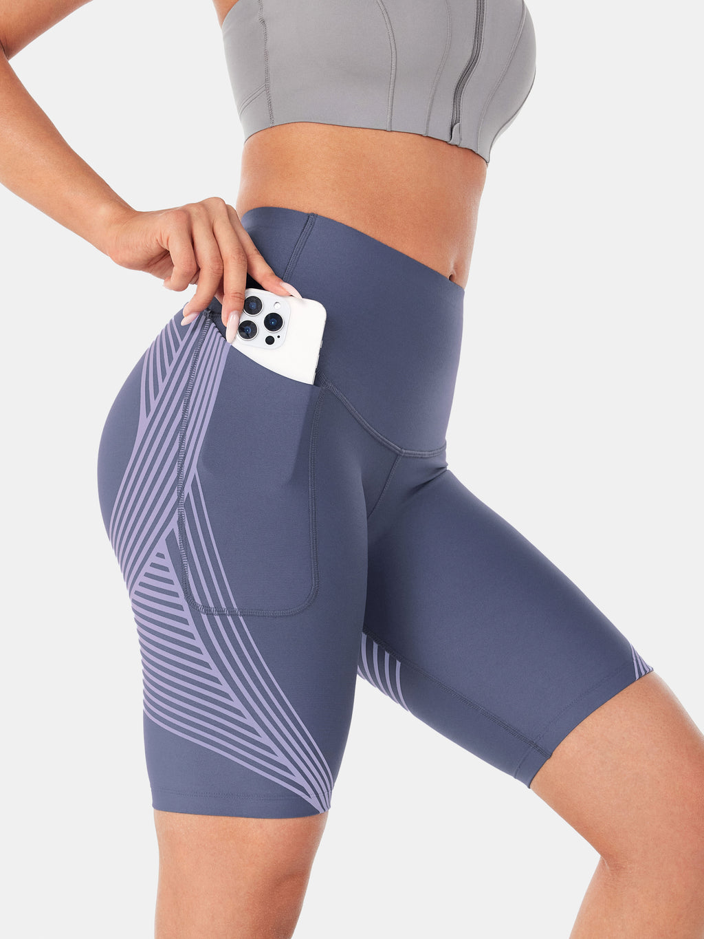 Body Sculpt Side Pocket 9" Biker Shorts (Reversible Wear)