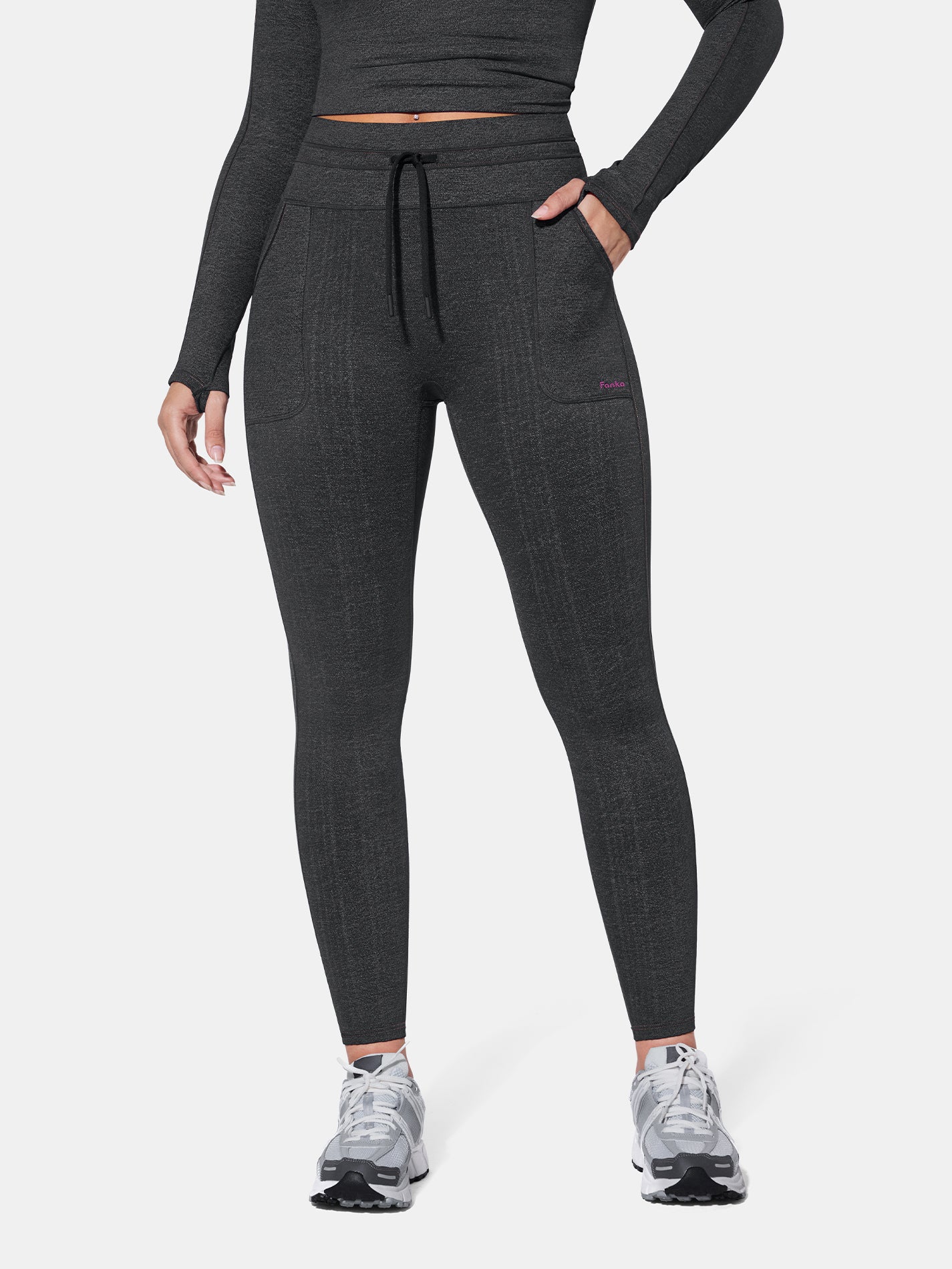 PowerBand Resistance Faux Denim Leggings