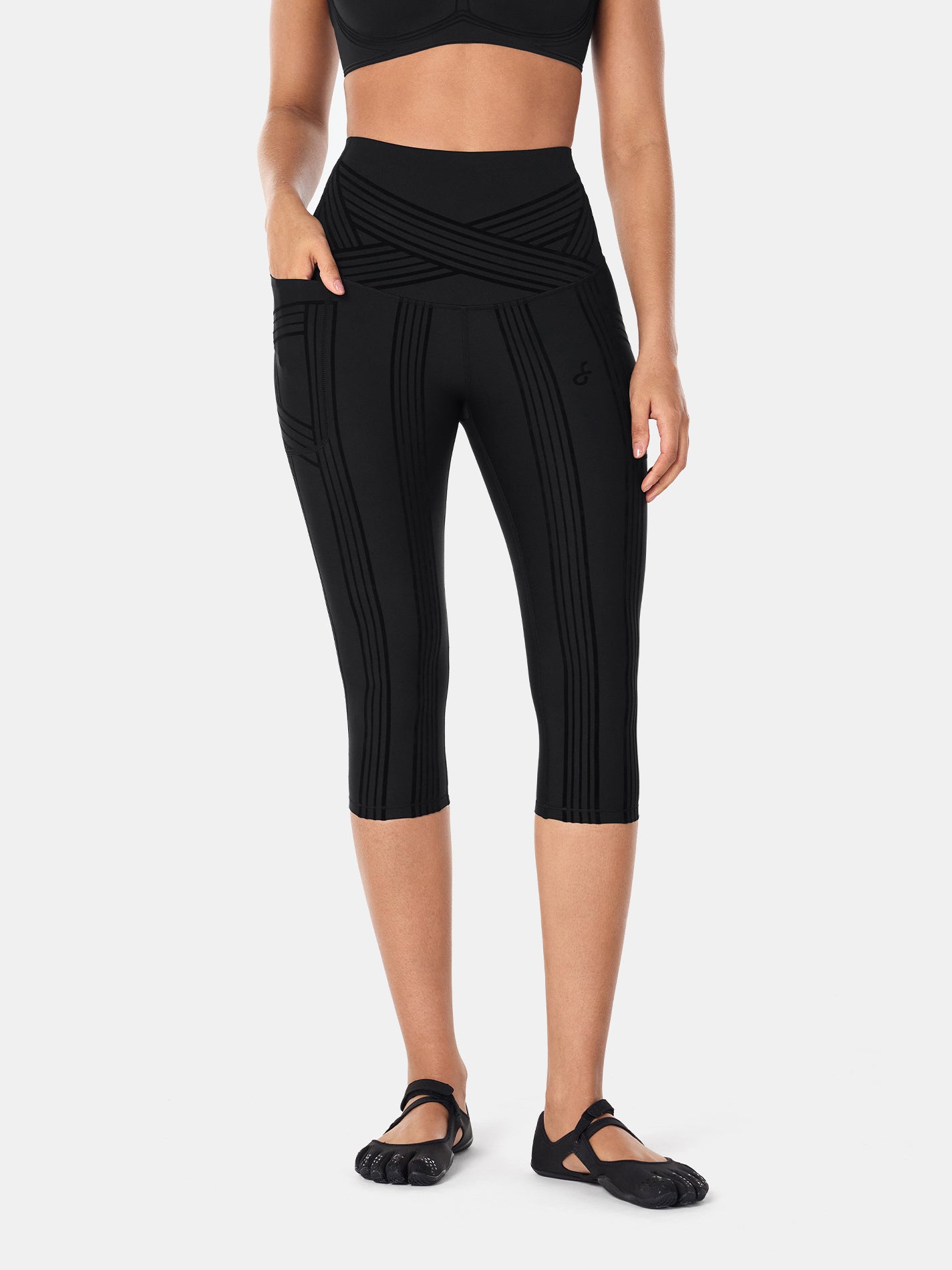 PowerBand Resistance Capri Leggings (Reversible Wear)