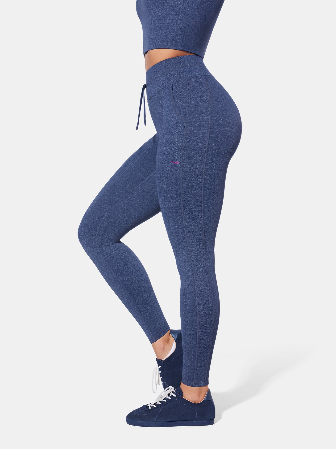 PowerBand Resistance Faux Denim Leggings