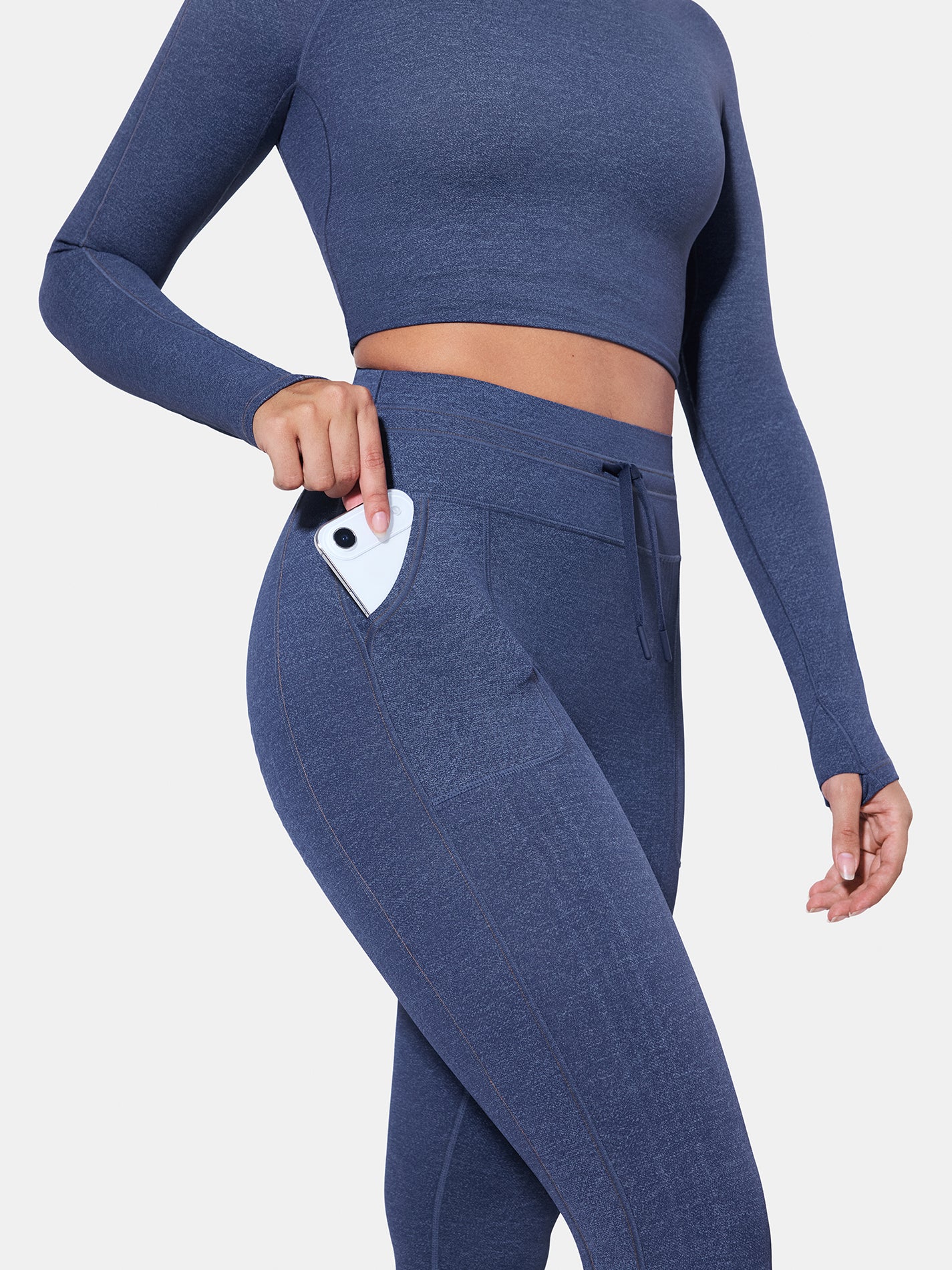 PowerBand Resistance Faux Denim Leggings