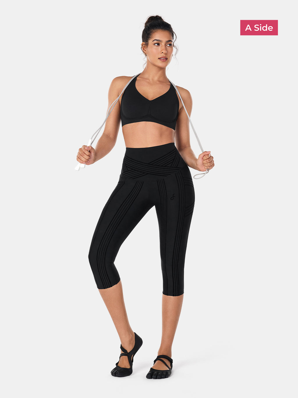 PowerBand Resistance Capri Leggings (Reversible Wear)