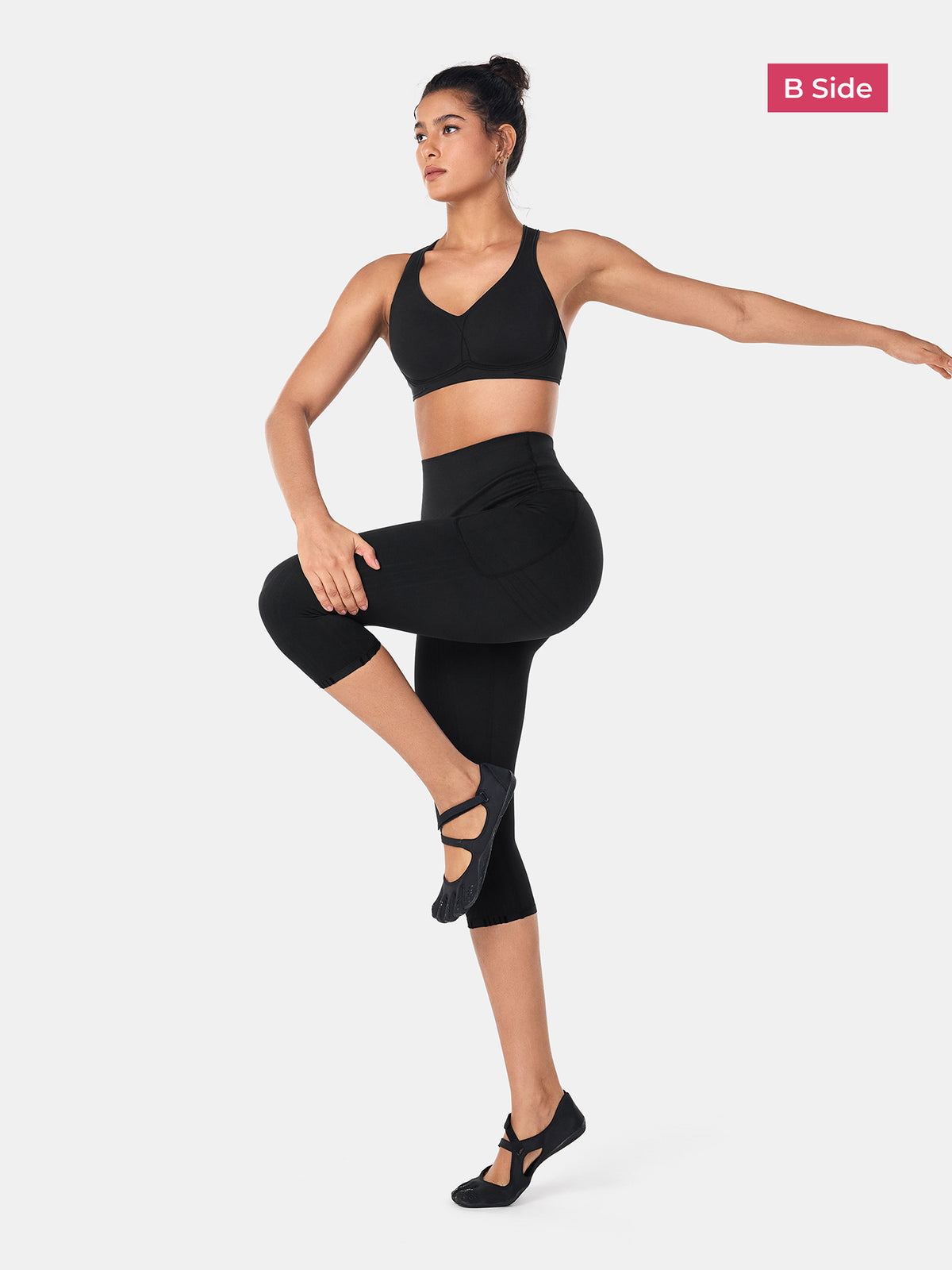 PowerBand Resistance Capri Leggings (Reversible Wear)