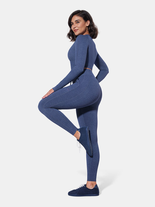 PowerBand Resistance Faux Denim Leggings