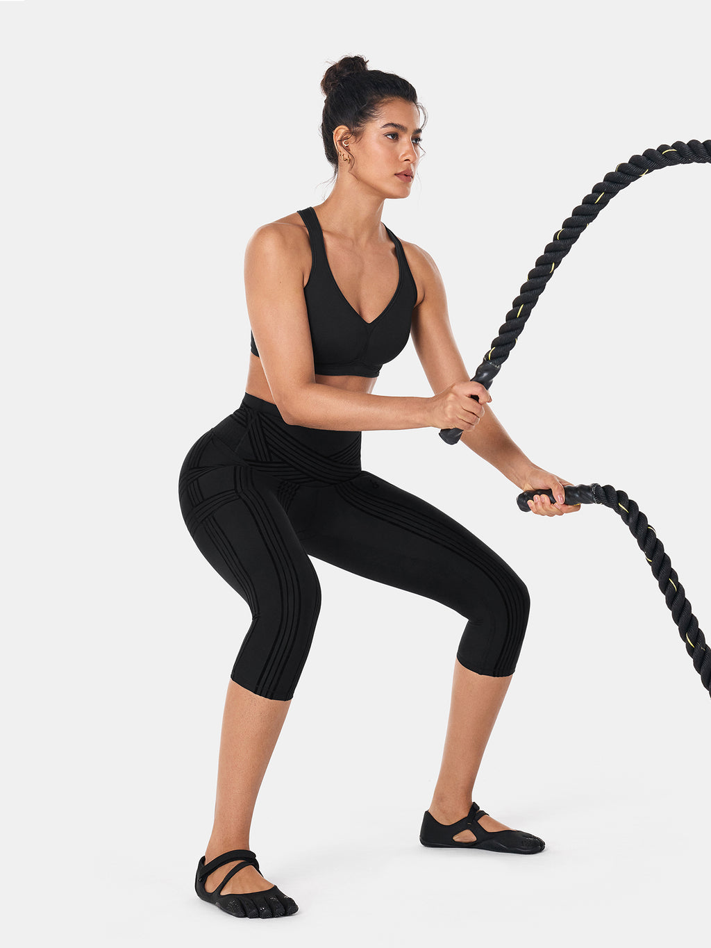 PowerBand Resistance Capri Leggings (Reversible Wear)