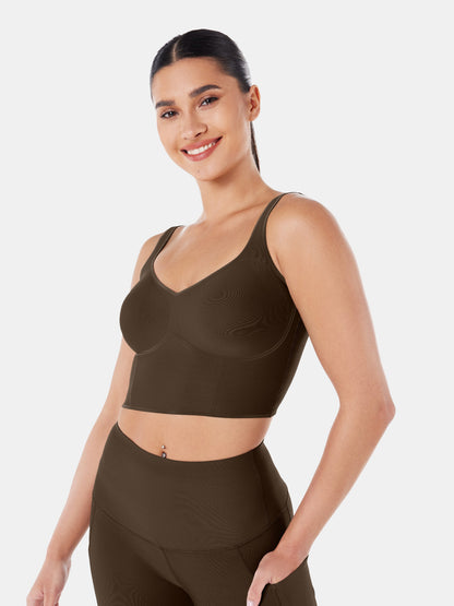Body Sculpt Bra Tank Chocolate Brown