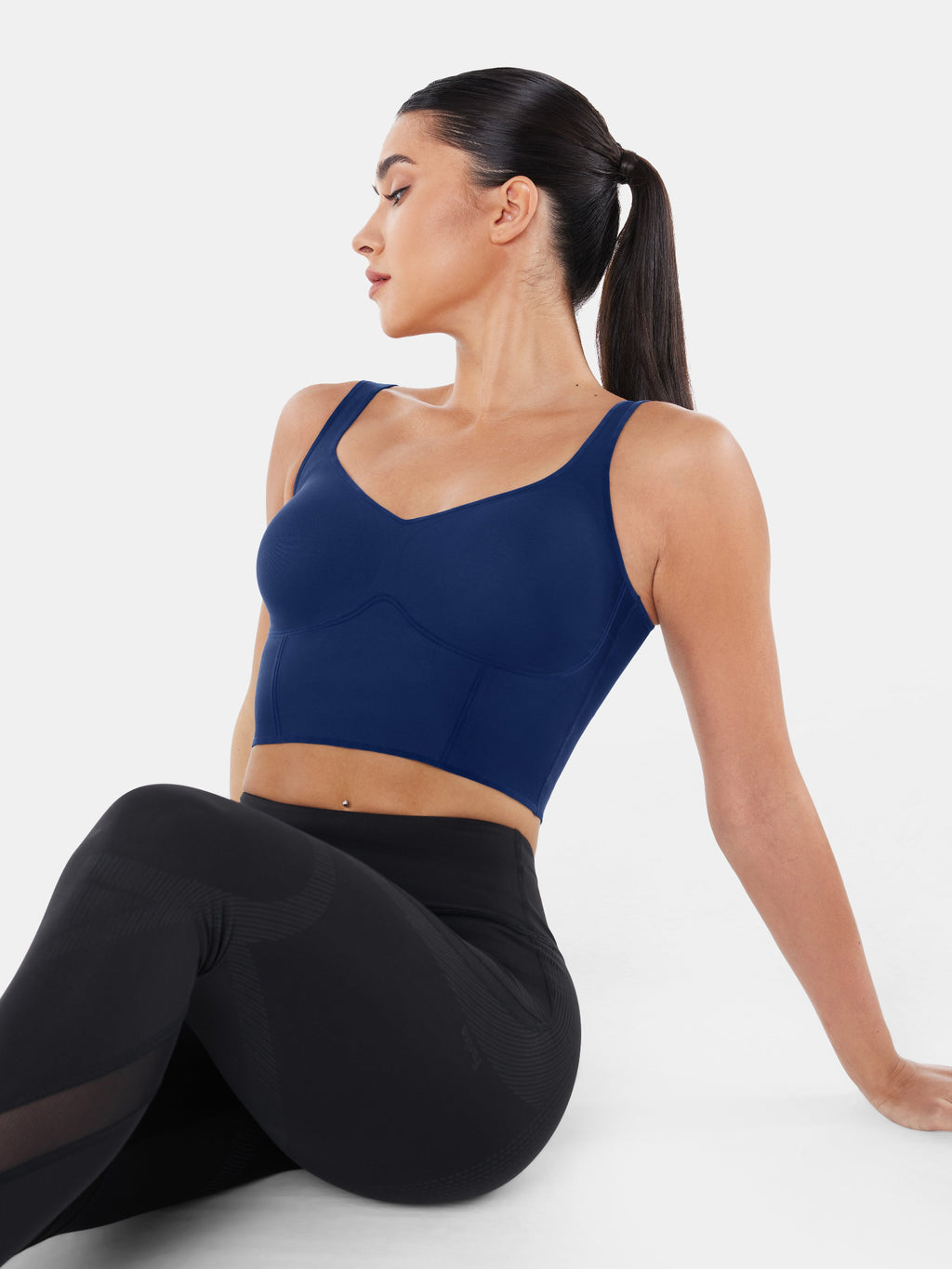 Body Sculpt Bra Tank Navy