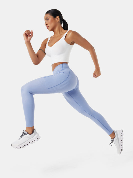 Body Sculpt Faux Leather Side Pocket Leggings Daybreak