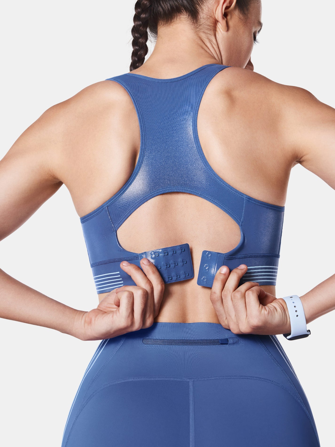 Body Sculpt Glossy Leather Sports Bra, A-D Cups
