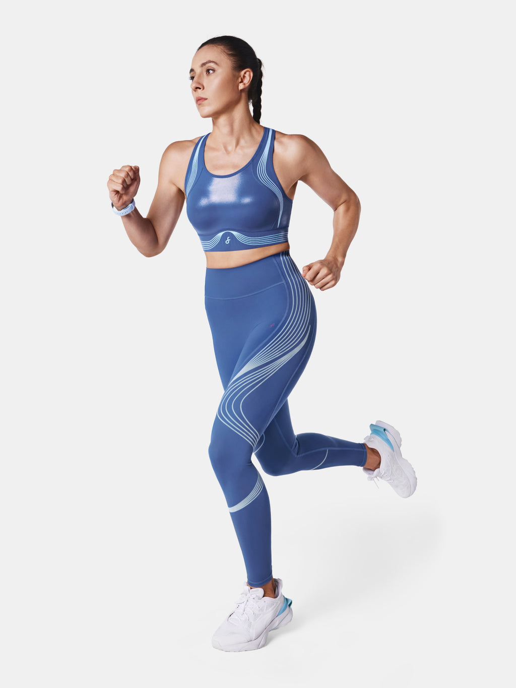 Body Sculpt Glossy Leather Sports Bra, A-D Cups