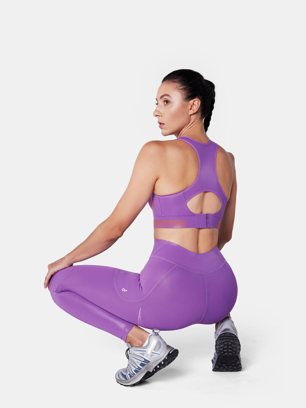 Body Sculpt Glossy Leather Sports Bra, A-D Cups