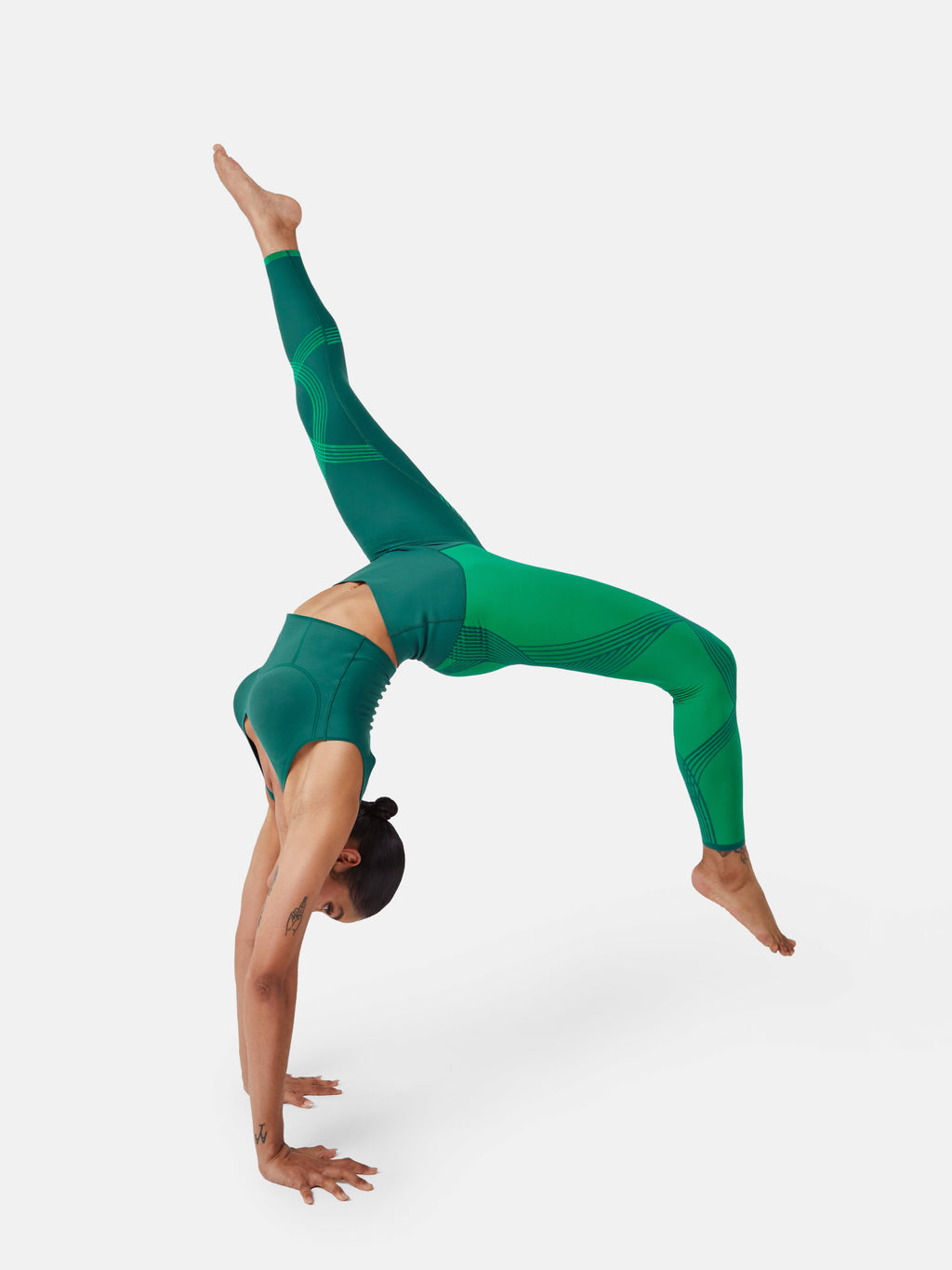 Body Sculpt Leggings Forest Green/Oasis Green