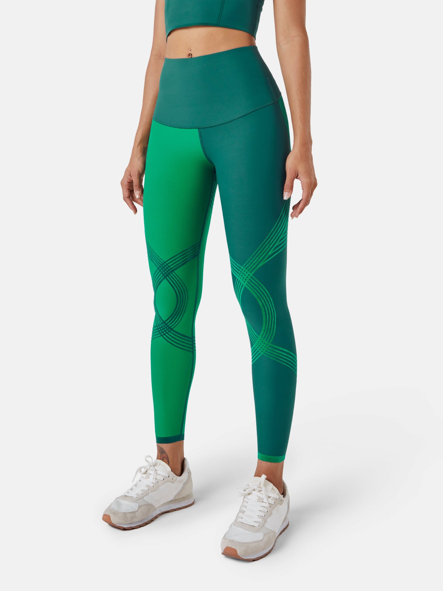 Body Sculpt Leggings Forest Green/Oasis Green