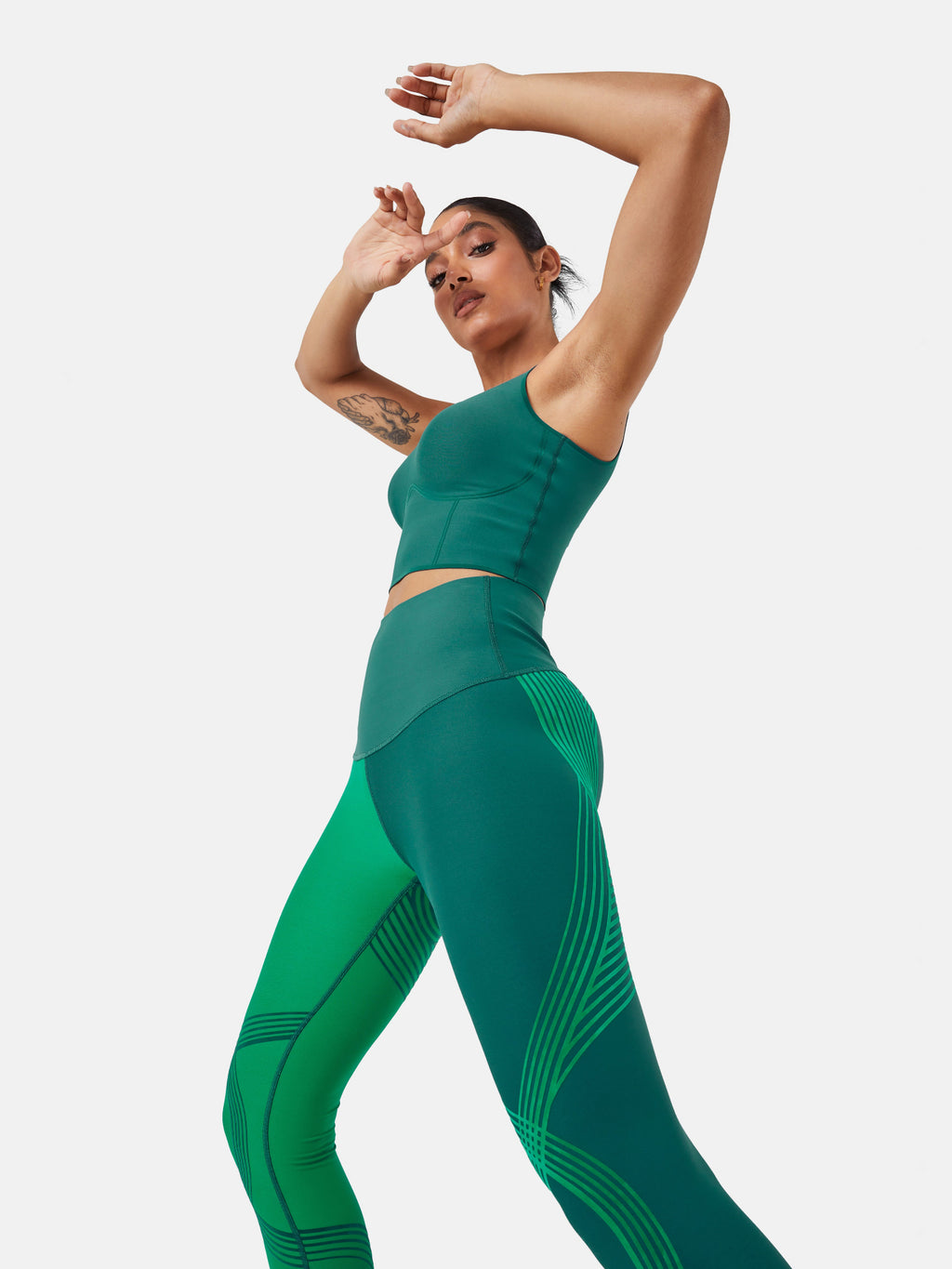 Body Sculpt Leggings Forest Green/Oasis Green