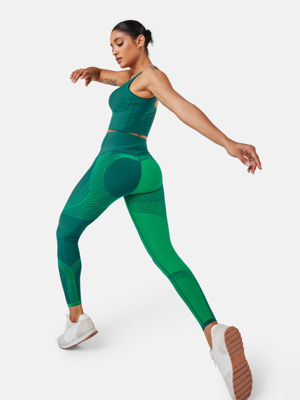 Body Sculpt Leggings Forest Green/Oasis Green