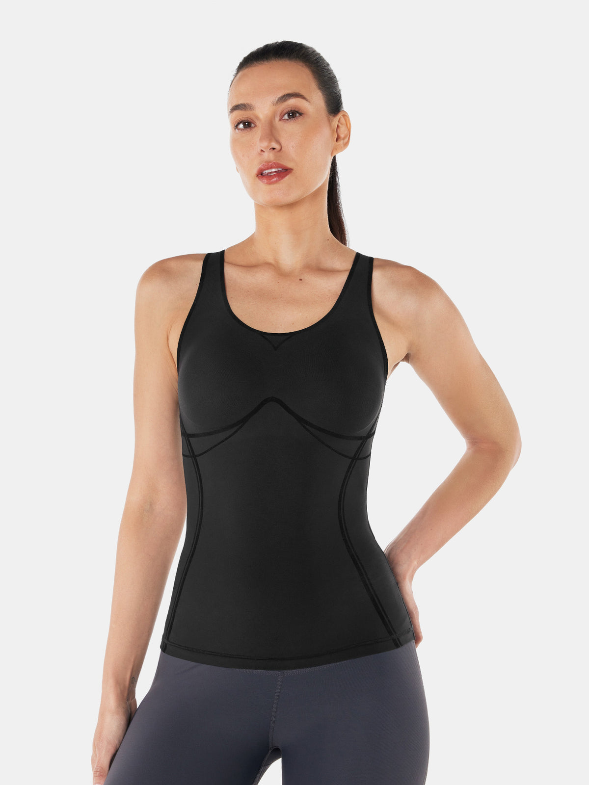Body Sculpt Long Bra Tank, A-D Cups