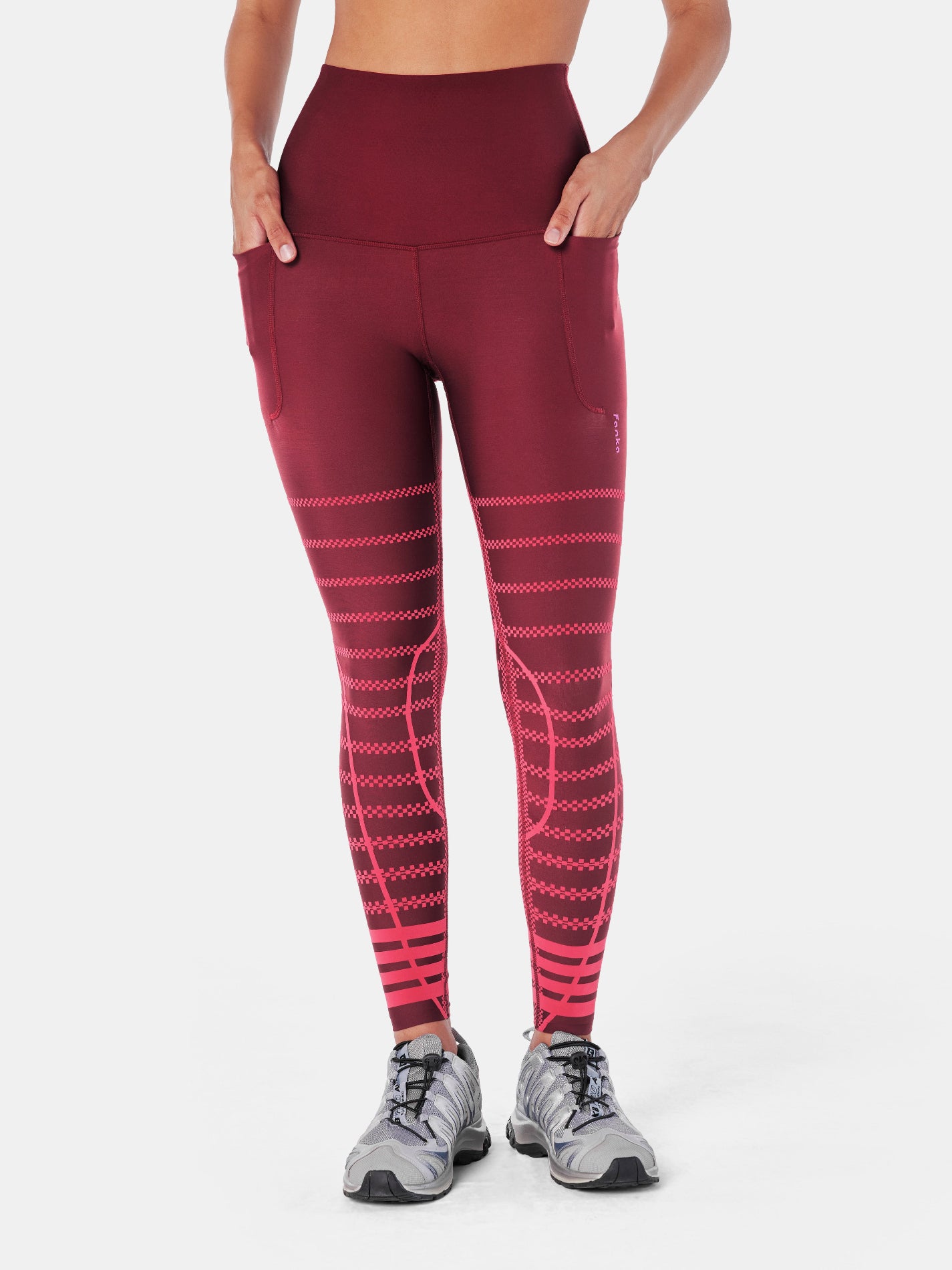 Body Sculpt Recovery Leggings Brick Red/Pink Flame