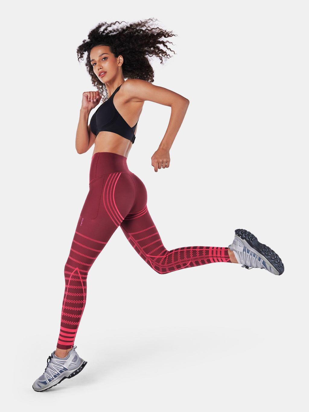 Body Sculpt Recovery Leggings Brick Red/Pink Flame