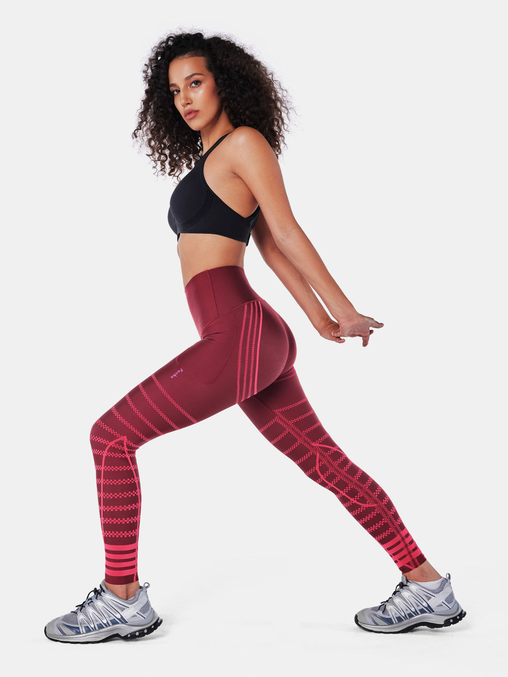 Body Sculpt Recovery Leggings Brick Red/Pink Flame