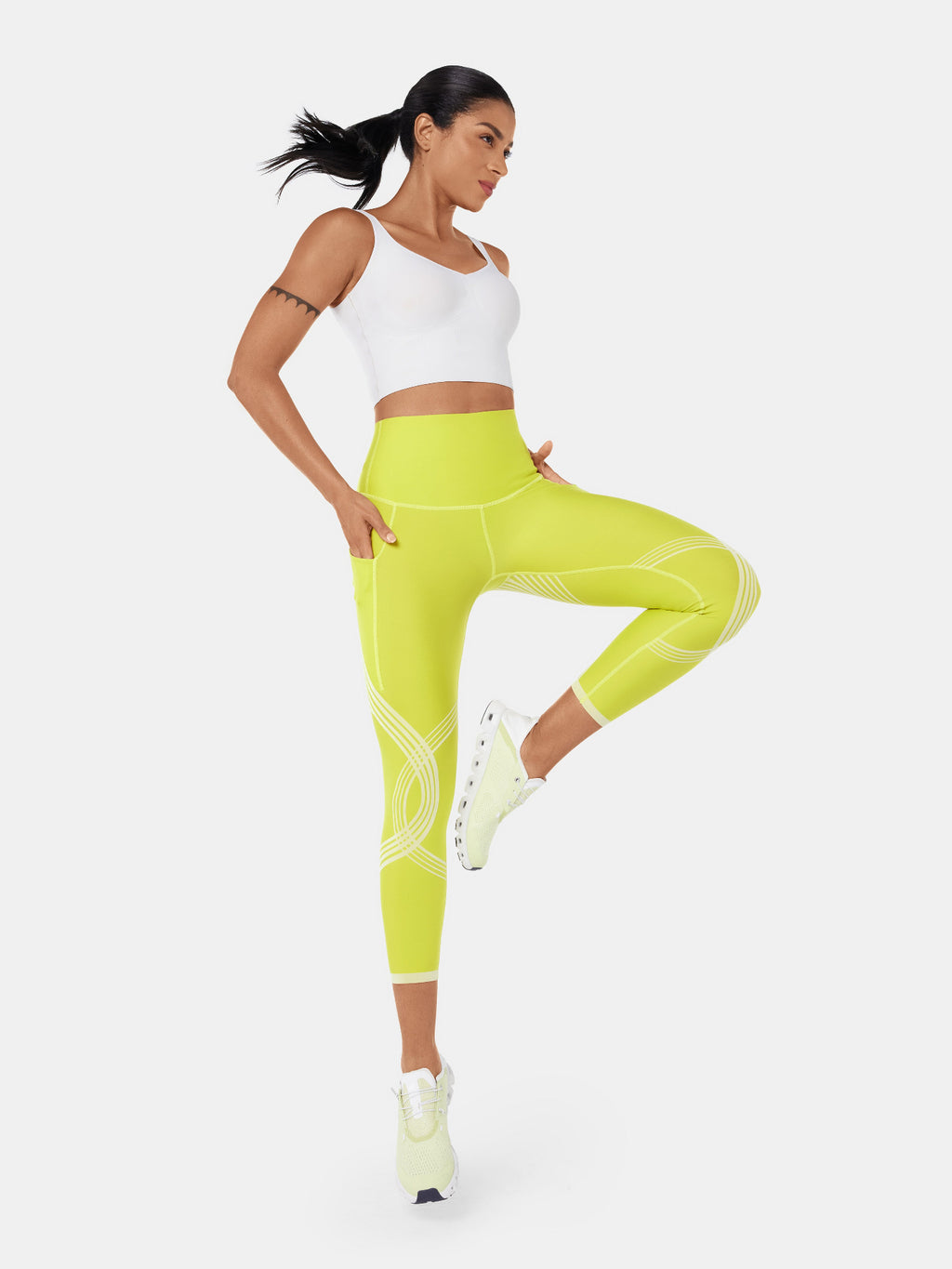Body Sculpt Side Pocket 7/8 Leggings Citron/Lemonade