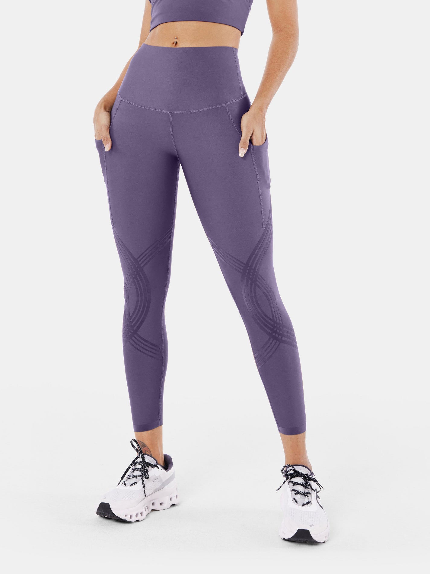 Body Sculpt Side Pocket 7/8 Leggings Wineberry