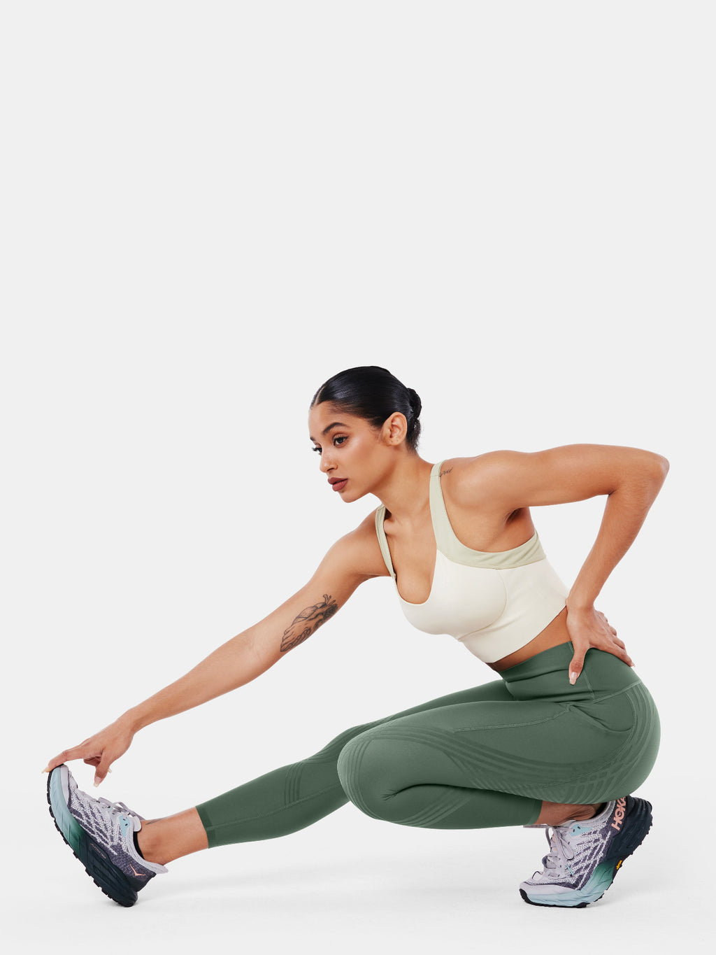 Body Sculpt Side Pocket 7/8 Leggings Antique Green